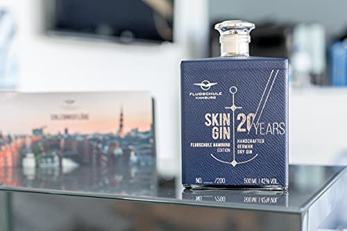 FLUGSCHULE HAMBURG Skin Gin Limited Edition | Manufaktur Gin aus dem Alten Land | 42% 500 ml | Marokkanische Minze – Bild 5