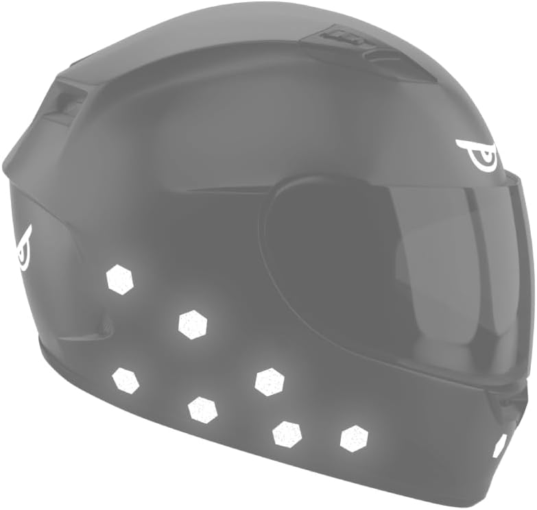Reflective Sticker Kit for Motorcycle Helmet - 3M Reflective Sticker Technology - Decals That Increase Visibility - Be Seen at Night (Evil Eyes)