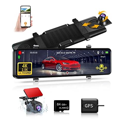 Jansite Cámara de Coche con GPS y WiFi 4K+2.5K Cover