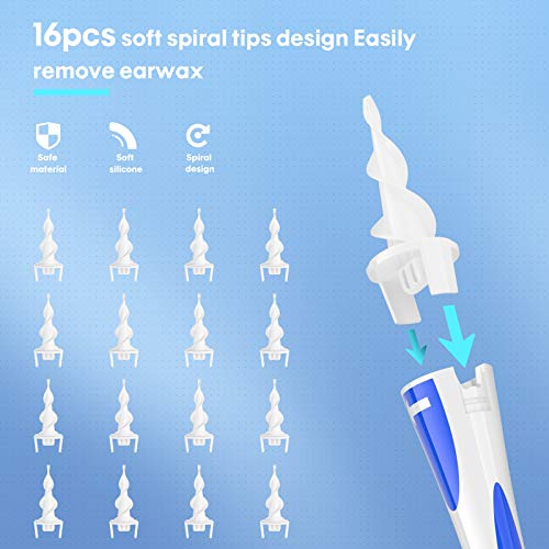 image for DELUX Ear Wax Remover,Q-Grips Ear Wax Removal,Silicone Soft Spiral Ear