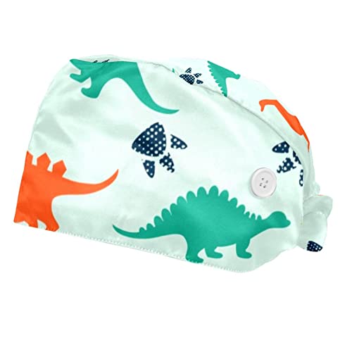 Couvre-chef unisexe dinosaures colorés chapeaux de travail