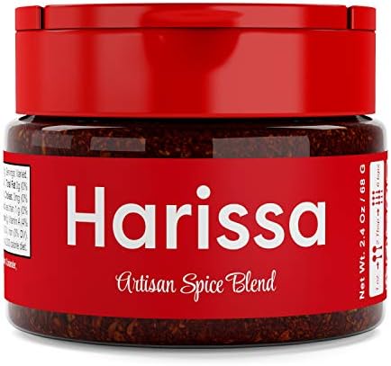 USimplySeason Harissa Spice (2.4 oz) - Vibrant Moroccan Seasoning for Heat and Depth, Perfect for Meats, Soups, and Sauces - No Salt, Vegan, Non-GMO, Made in USA