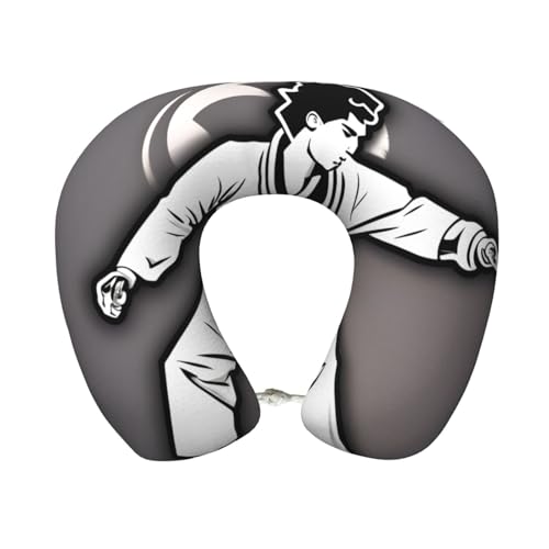 Almohada de Viaje de Espuma Viscoelástica Negra miniatura 1