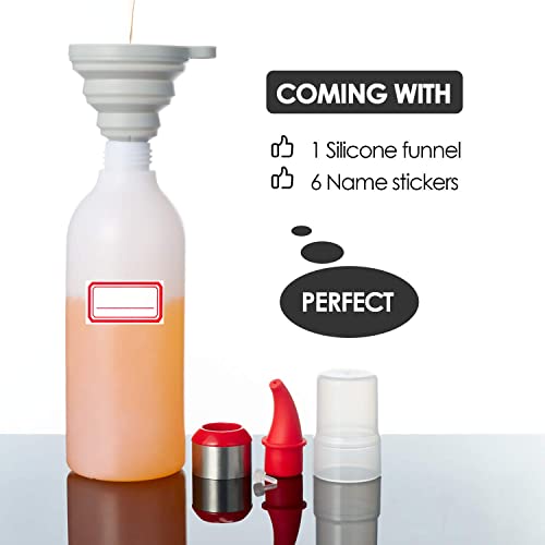 Condiment Squeeze Bottle Sauce Squeeze Squirt Bottle For Kitchen Plastic Syrup Container Food Dispenser For Oil Ketchup Griddle Hot Sauce #TOP1