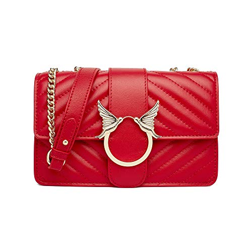 Chrysansmile Genuine Leather Crossbody Bags Quilted Clutch Purses for Women Trendy Small Shoulder Handbags with Chain2