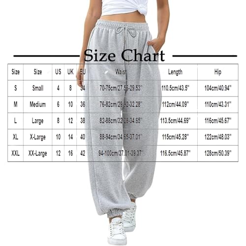 Womens Sweatpants Baggy High Waisted Joggers Casual Workout Lounge Athletic Cinch Bottom Sweat Pants with Pockets2