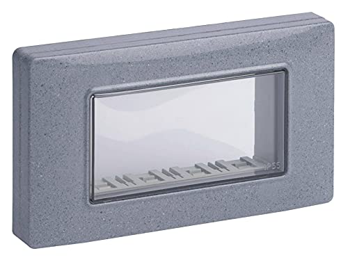 Vimar Plana Scatole di superficie – Coperchio ip55 4 Modulo con vite grigio granito