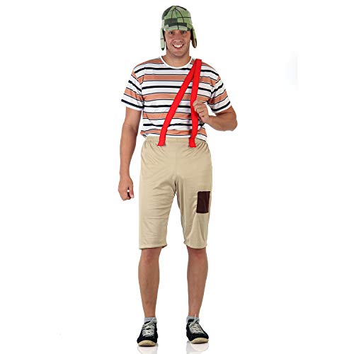 Sulamericana Fantasias Chaves Retro Adulto, GG, Bege/Caramelo/Branco