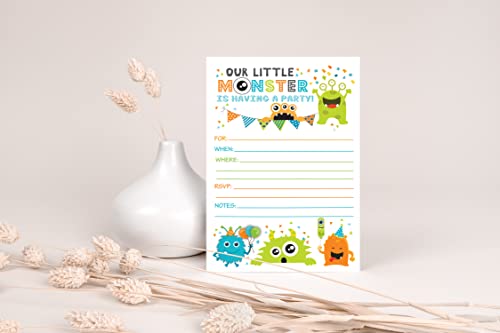 Your Main Event Prints Monster Birthday Invitations, Little Monster Birthday Party Invites, 20 Fill In Monster Party Invitations With Envelopes #TOP4