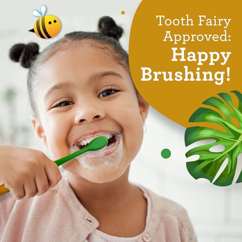 Image of GuruNanda Butter On Gums Kids Toothbrush - 4 Pack Extra Soft Bristles Toothbrush for Kids, Multi-Colored & Fun to Use for Beginner Cleaning - Ergonomic Grip Handle - BPA & Cruelty-Free (Age 3+)