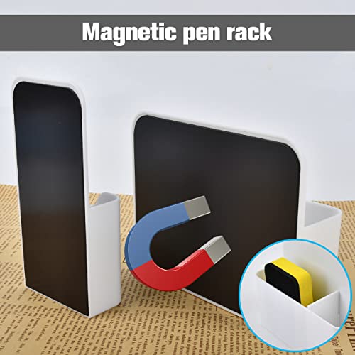 Magnetic Pen Marker Holders White 2PCS + Magnetic Whiteboard Eraser, Adjustable Magnetic Pen Holder Magnetics Marker Holder - Image 3