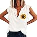 Damen Tops Sommer Oversize Basic Loose Tee Tops Kurzarm Tops T-Shirt Blumendruck Tee Tops Casual Rundhals Shirts GroßE GrößEn Lose Fit Freizeit Weste Pullovers Outdoor Sport Oberteil Laufshirt
