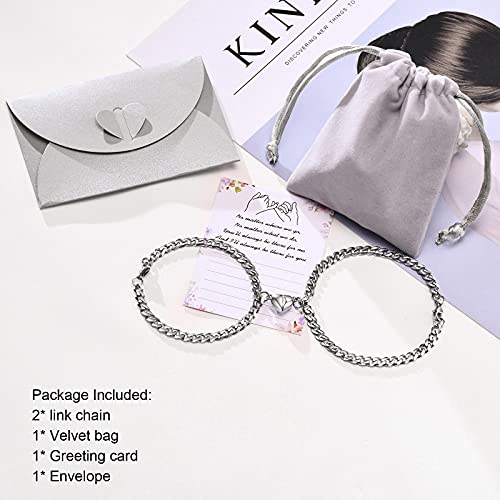 TempBeau Bracelet for Couple - Personalized ID Custom Engraving Bracelet, Braided Rope His and Her Bangle, Adjustable Friendship Bracelets for Sister BF GF, Pinky Promise Couple Bracelets Gifts3