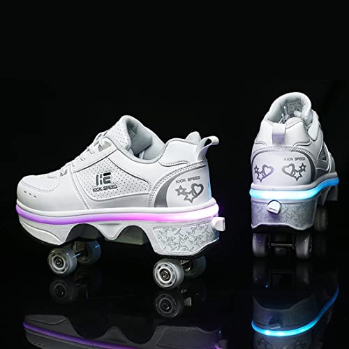 Pairobin Red Roller Skates for Boys and Girls, 64mm Wheels for Kids - Image 5
