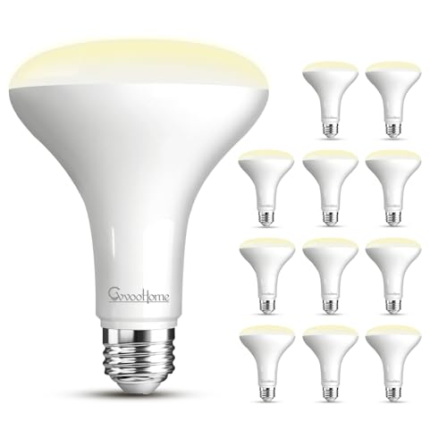 GvvooHome 12 Pack BR30 LED Flood Light Bulbs, 7W (65W Equivalent), 2700K Soft White, 650 Lumens, E26 Base, Dimmable, Indoor Recessed Can Lighting for Living Room, Bedroom, Kitchen