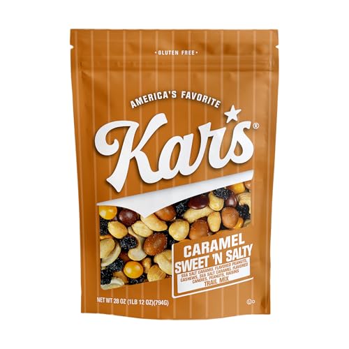 Kar's Nuts ‘N Trail Mix Snacks Bulk Pouch, Caramel Sweet 'N Salty, 28 Ounce