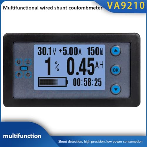 Wattmètre batterie DC 8-120V et moniteur de charge précis avec shunt - 4