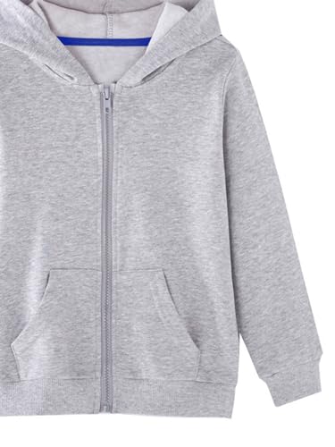 Image of HILEELANG Boy Hoodie Sweatshirt Zip-Up Cotton Casual Pocket Jacket Spring Fall Clothes