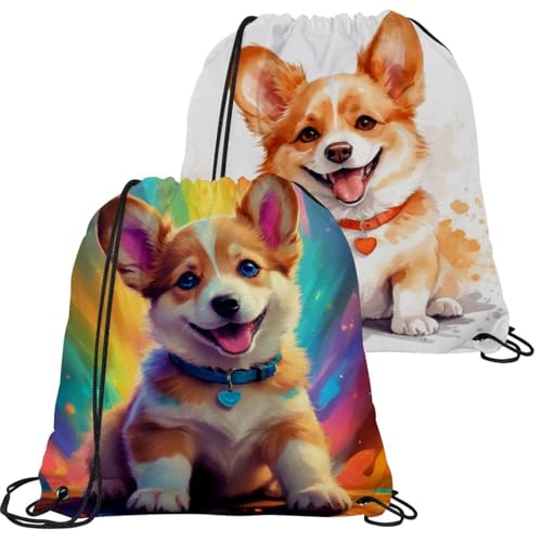 Sac à cordon de serrage multicolore pour gym et voyage actif