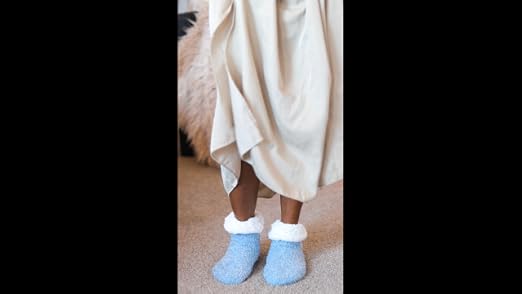 MUK LUKS Pack De 5 Calcetines De Lana Para Mujer, Oscuro Neutro, Talla única
