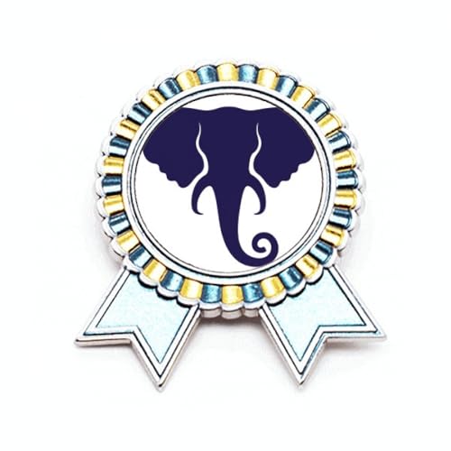 Broche éléphant en métal ciselé et cœur gravé design soigné