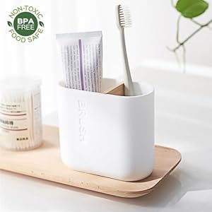 Toothbrush Holders Bamboo Electric Toothbrush Holder Bathroom Storage Organizer Countertop for Toothpaste, Floss, Razor, White Toothbrush Holders Bamboo Electric Toothbrush Holder Bathroom Storage Organizer Countertop for Toothpaste Floss Razor White