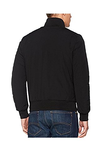 Blauer Imbottito Ovatta Bomber Uomo