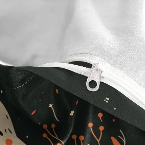 Housse de couette enfant cerf 3D microfine 220x240 parure lit ado fermeture éclair - 8