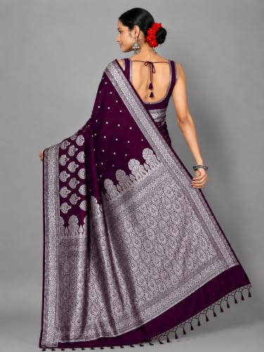 Image of Women's Glory Banarasi Satin Silk With Embroidered Design.