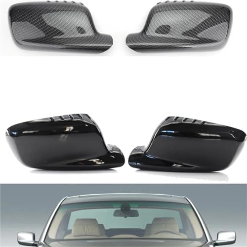 Capuchon rétroviseur BMW Série 7 E65 E66 2001-2008 E46 Coupé look carbone - 2