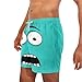 DASAYO Plus Size Mens Summer Fashion Mens Beach Shorts with Pockets Plus Size Summer Casual Funny Cute Elastic Waist Drawstring Short 2026 Vacation Outfits Mint Green 3XL