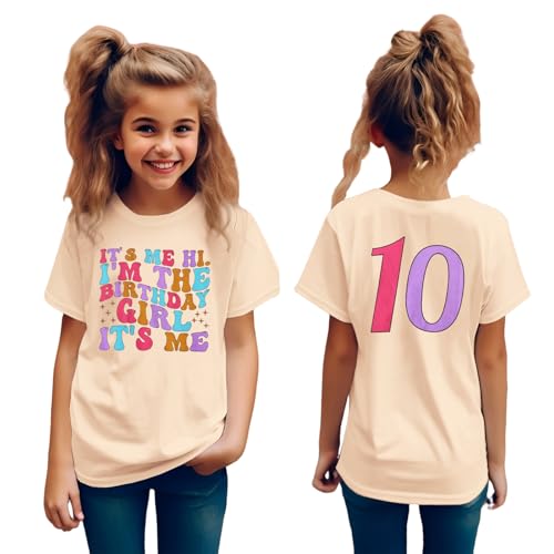 Its Me Hi Im The Birthday Girl Its Me Birthday Girl Shirt Kids Bday Party Tshirt Short Sleeve Summer Outfit 6-12Y