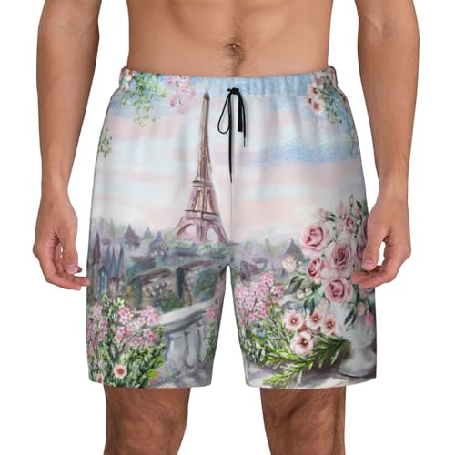 Maillot de bain double couche avec poches homme pour la natation