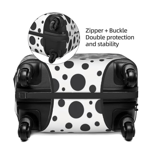 Abstract black Polka dots Travel Luggage Covers - Elasticity Suitcase Covers Protector for Luggage 18-32 Inch3