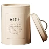 WESIEVYA Contenedor Hermético de Arroz Estilo Europeo Tapa y Sello Anti Humedad, Capacidad 5 Kg, Incluye Cuchara para Almacenamiento en Cocina y Despensa Doméstica