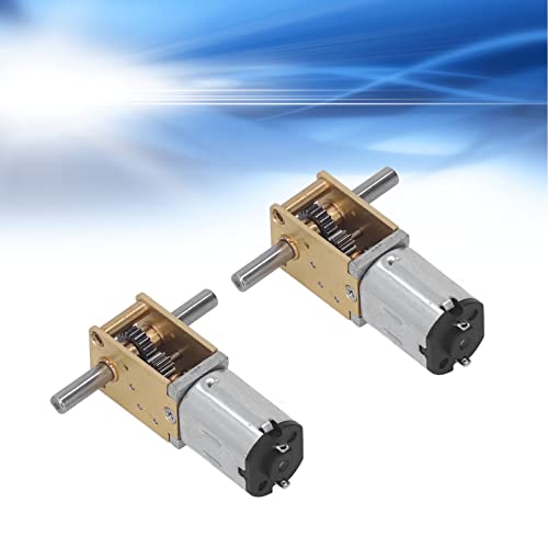 TICFOX 2Pcs 1218-N20 DC Gear Motor, Copper Low Noise Double Shaft Speed Reduction Motor DC6V 190RPM for DIY Motors - Image 3