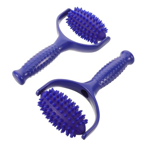 WESIEVYA Rolling Massager: Massage Roller for Back - Handheld Back Massager Stick Muscle Roller - Manual Spiky Massaging Tool for Sports Soreness Relief