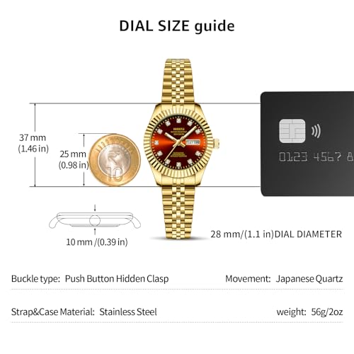 Image of NIBOSI Watches for Woman Analog Quartz Stainless Steel Diamond Rose Gold Green Small Dial Women Watches Classic Wrist Watch Date Waterproof