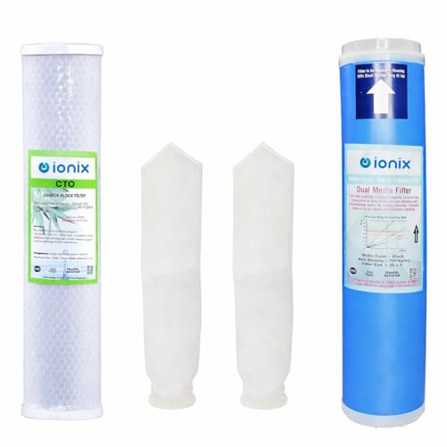 Image of IONIX Water Purifier Service Kit for Sky Tank Filtration System, Water Softener, 1 Year Service Kit for Sky Tank Filter, Replacement Cartridge Set for Effective Filtration (Multicolor, Pack of 1)