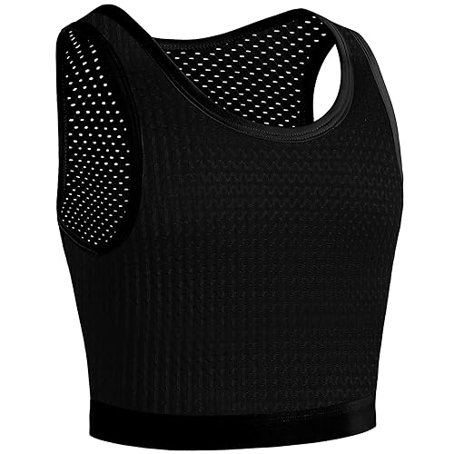 XUJI Transgender FTM Trans Respirant Demi Binder de poitrine (B, XL)