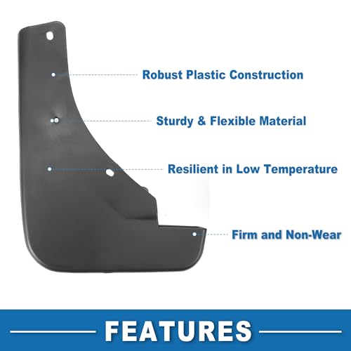 Image of Mud Flap Splash Guard with Mount Accessories Front & Rear Side Mud Guard for Nissan Kicks P15 2016-2023 (Set of 4)