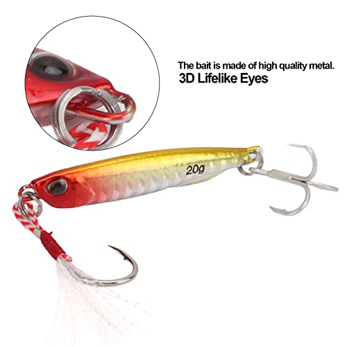 Kunstaas, 20g dubbele haken vissen lokken metaal draagbaar voor meer - Image 8