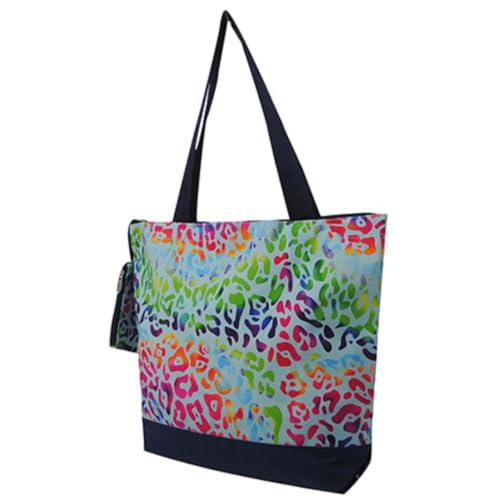 Image of NGIL Medium Top Zipper Closure Canvas Tote Bag with Attached Matching Coin Purse For Moms and Nurses