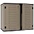 ZZM 4x2.5 FT Outdoor Storage Shed, Resin Waterproof Storage Cabinet for Garden Tools with Lockable Lid,Latch (Coffee)