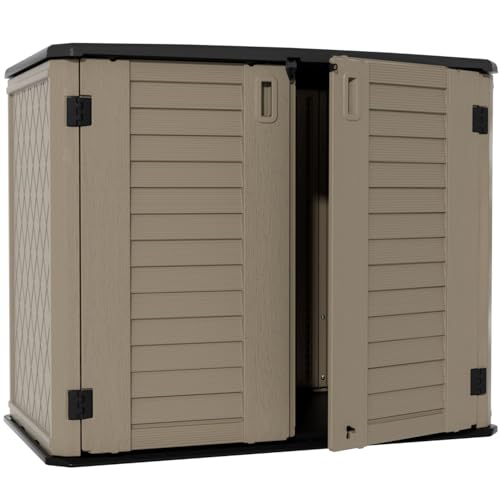 ZZM 4x2.5 FT Outdoor Storage Shed, Resin Waterproof Storage Cabin...