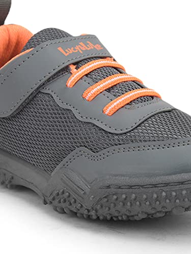 Image of Liberty Lucy&Luke Quick-1 Velcro Walking Shoes for Kids with PVC Sole | Black & Grey | Suitable for Outdoor & Jogging| Comfortable & Durable