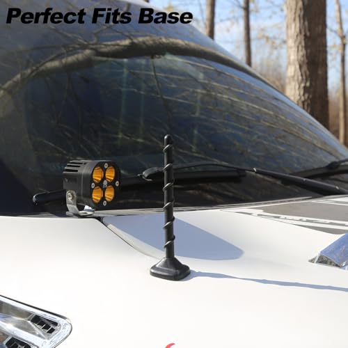 Image of 7-inch Short Antenna Fits for Toyota Tundra 2014+ & Toyota Tacoma 1995+ & FJ Cruiser 2007+, Internal Copper Coil for Enhanced Reception, 7 inches Rubber Antenna Replacement Accessories