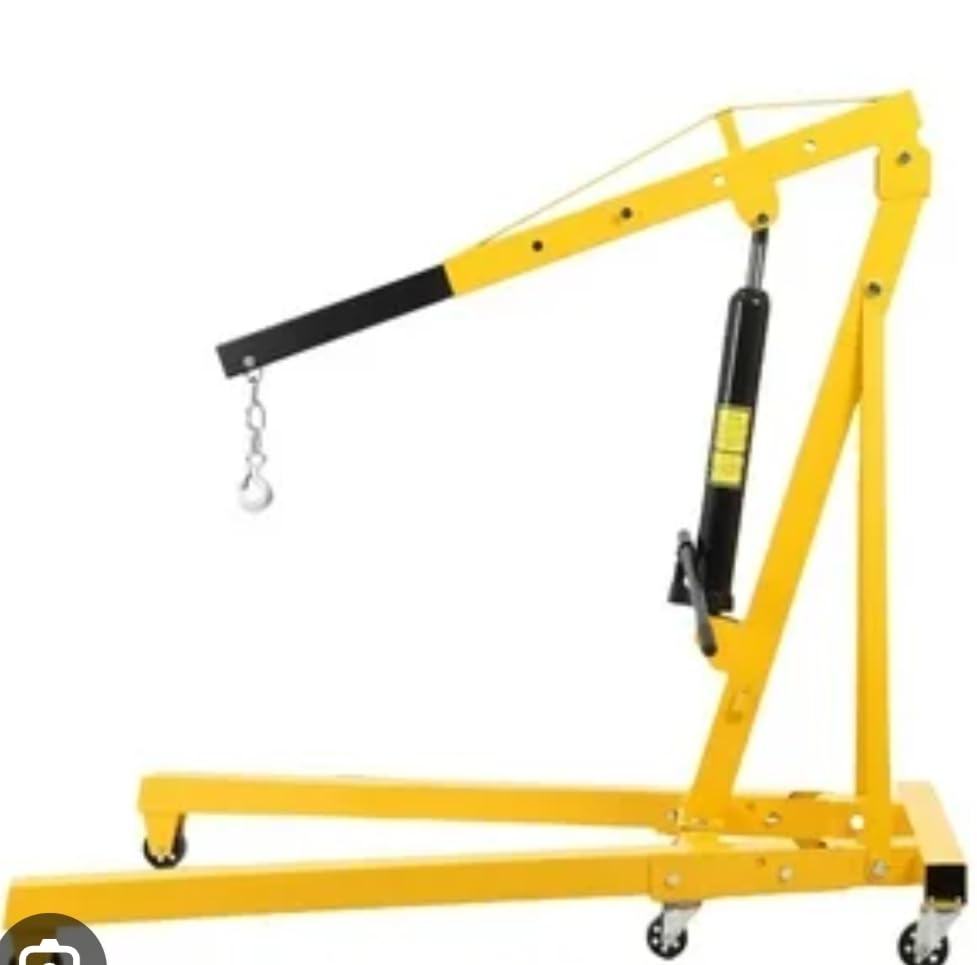 ENGINE HOIST 2 TON FOLDING TYPE WITH TWO ARM LEG SUPPORT 60 KGS HEAVY DUTY COLOR YELLOW/BLACK