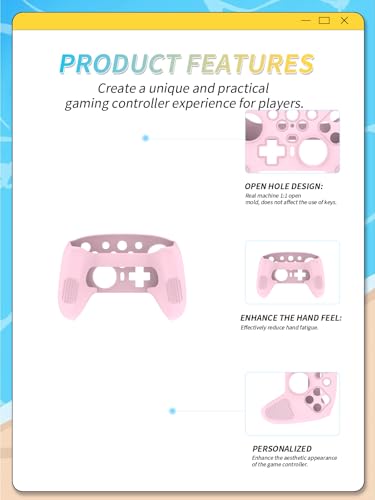 Cover for 8Bitdo Ultimate 2 game controller, yystao Protective Silicone Case compatible with 8Bitdo Ultimate 2, with Enhanced Grip and All - Round Protection,Pink