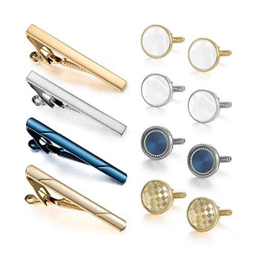 Set de 12 Mancuernillas y Pisacorbatas para Hombre miniatura 1